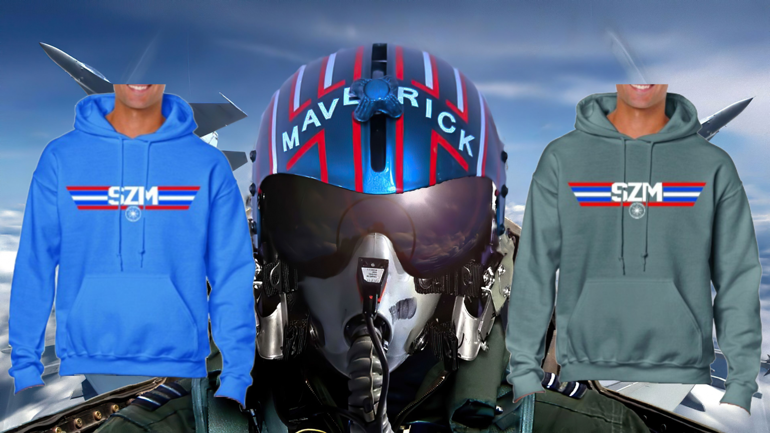 SZM Top Gun Hoodies Sub Zero Mission