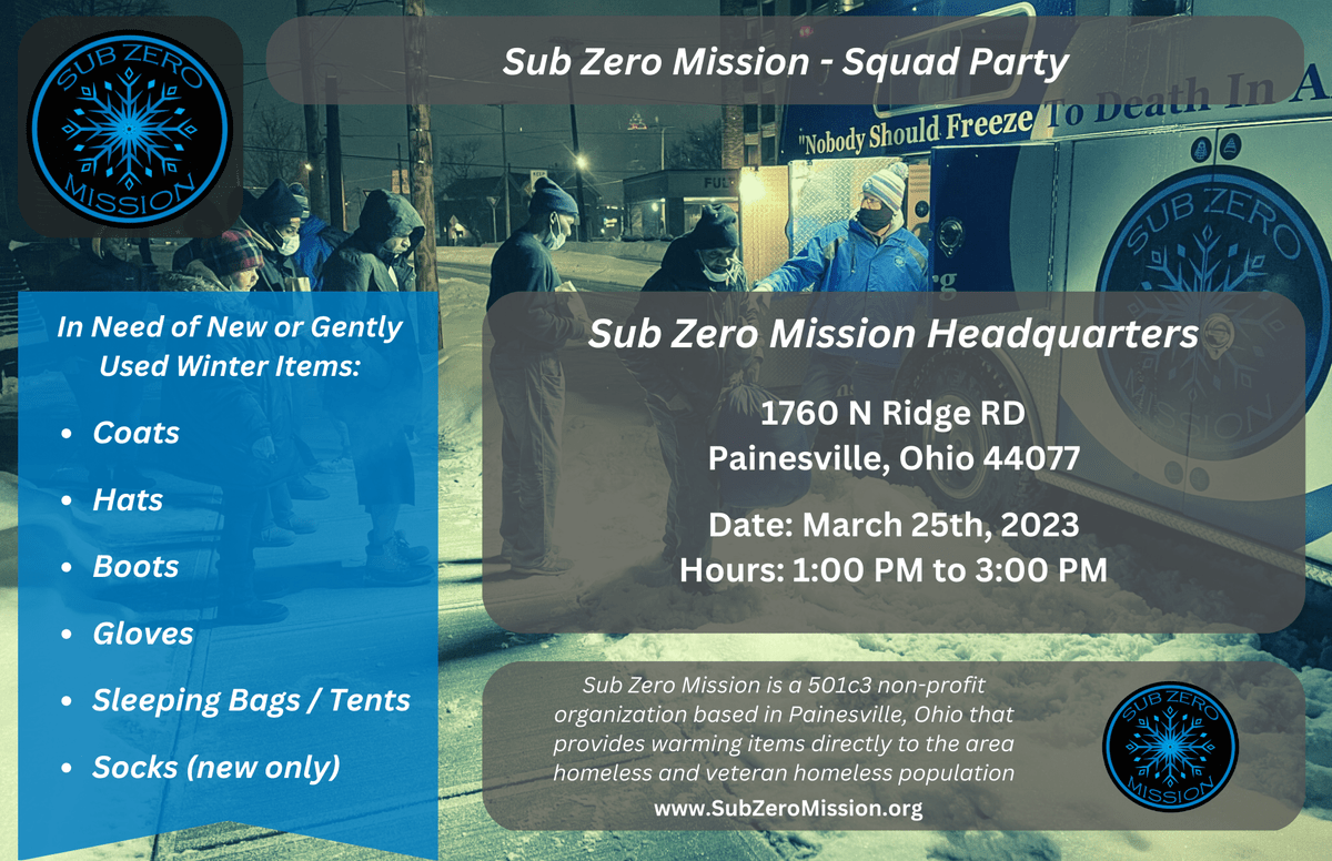 Sub Zero Squad Pary Flyer