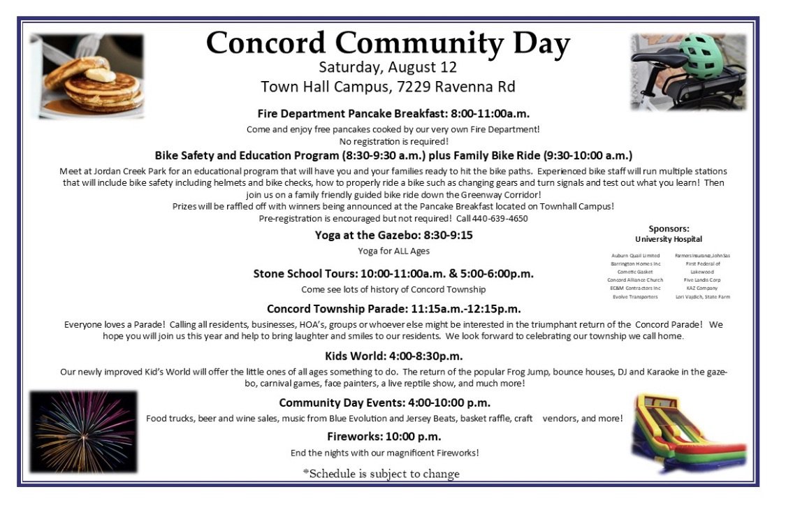 Concord Community Day Flyer