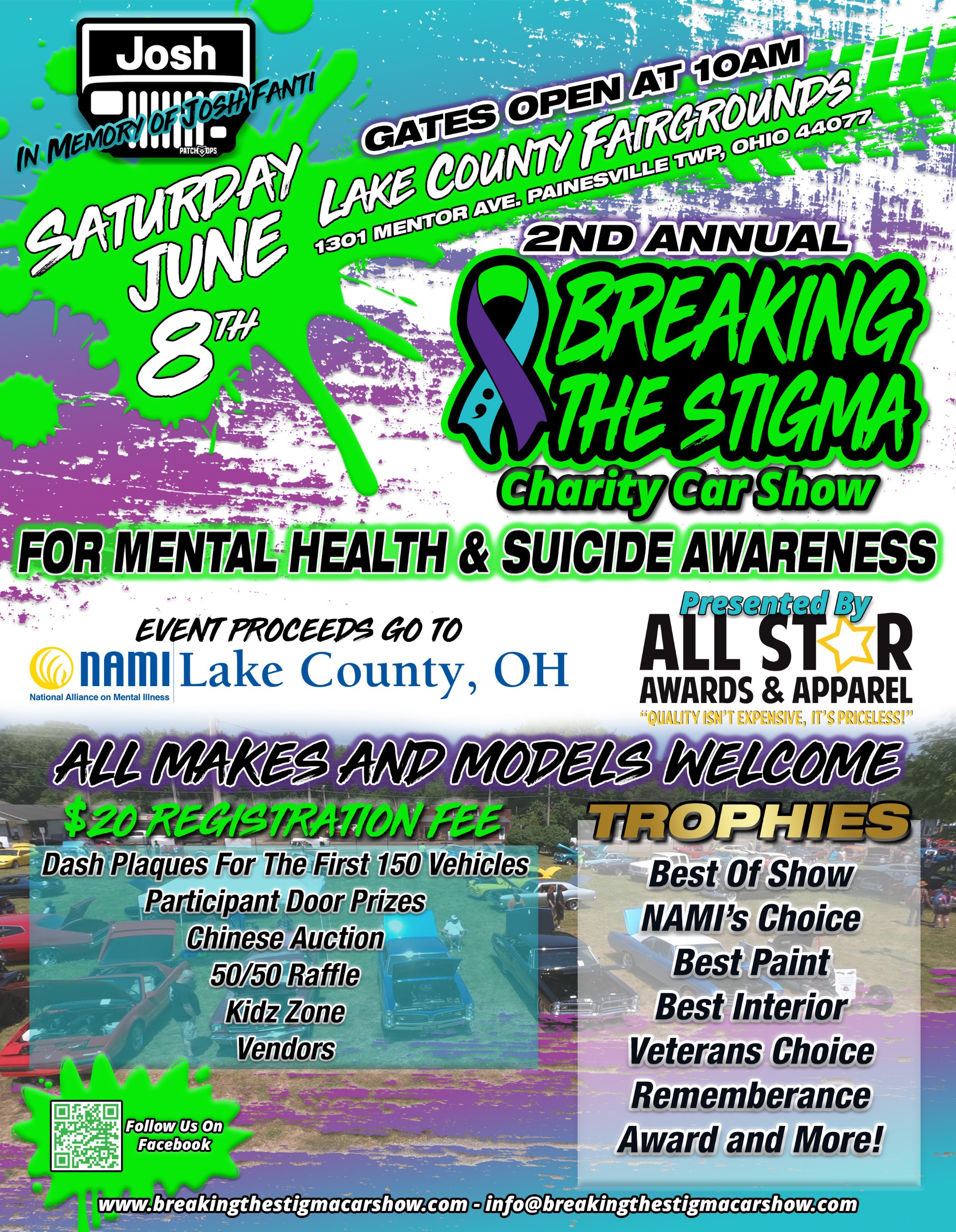 2nd Annual Breaking the Stigma Car Show Flyer