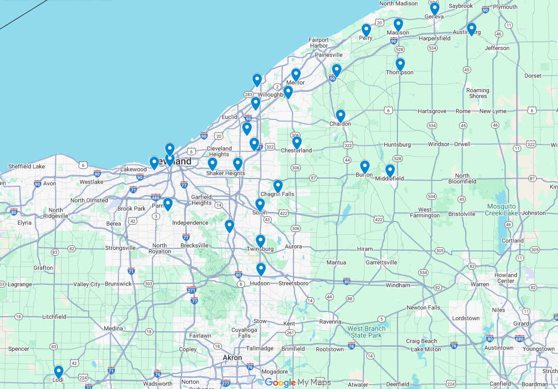 Areas We Have Served