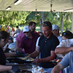 SZM Members and supporters enjoying some lunch
