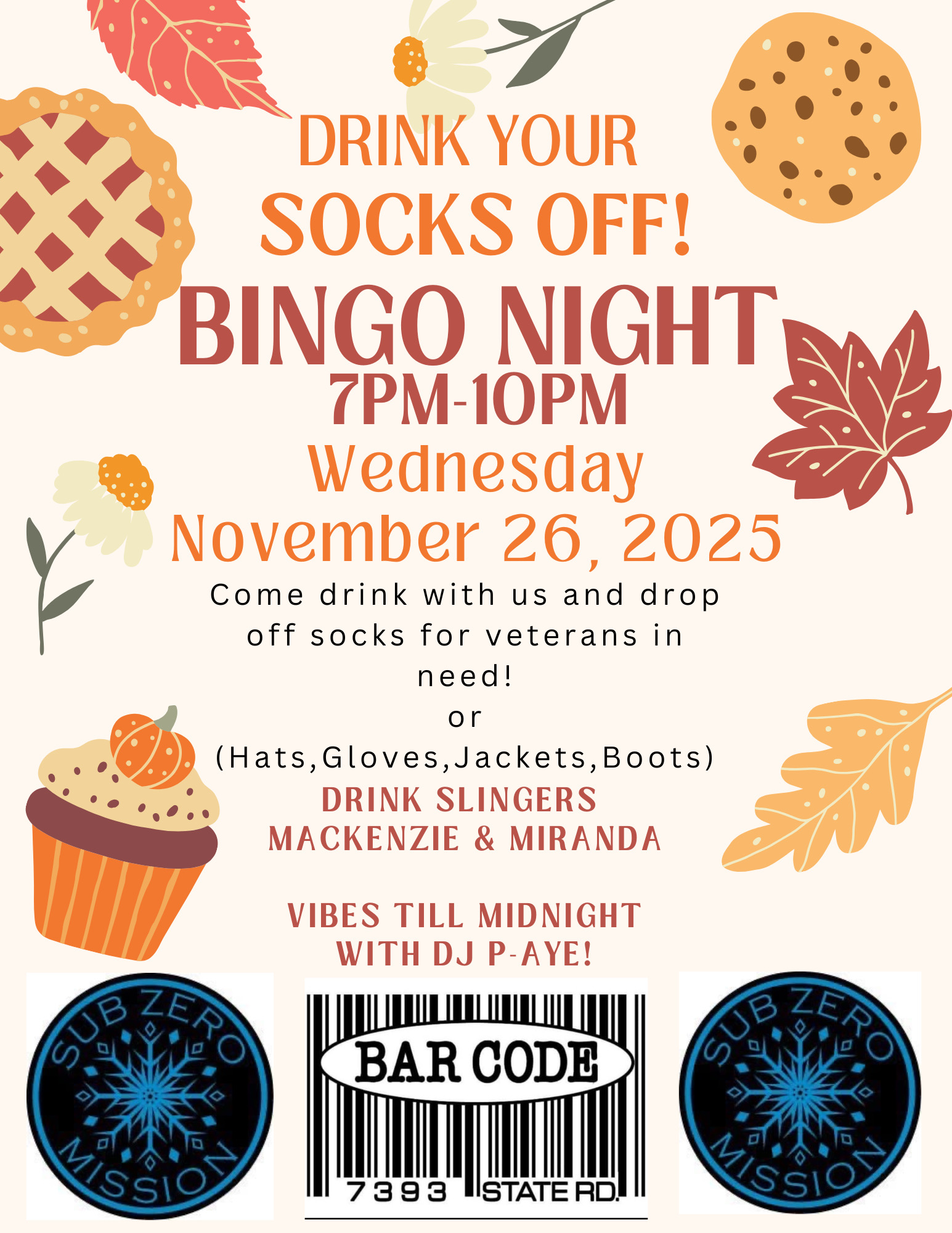 Drink Your Socks Off Bingo Night