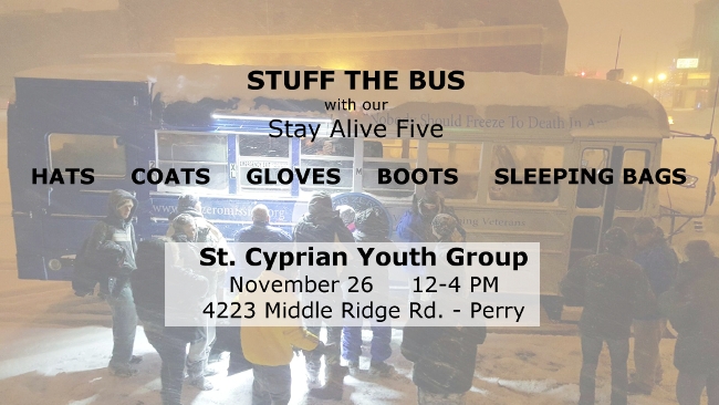 St. Cyprian Youth Group Stuff the Bus